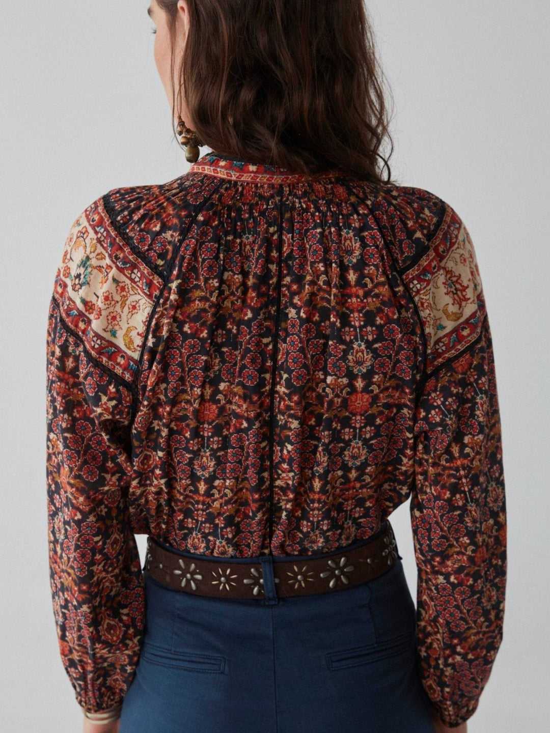 Tina blouse in Cachemira Moutarde