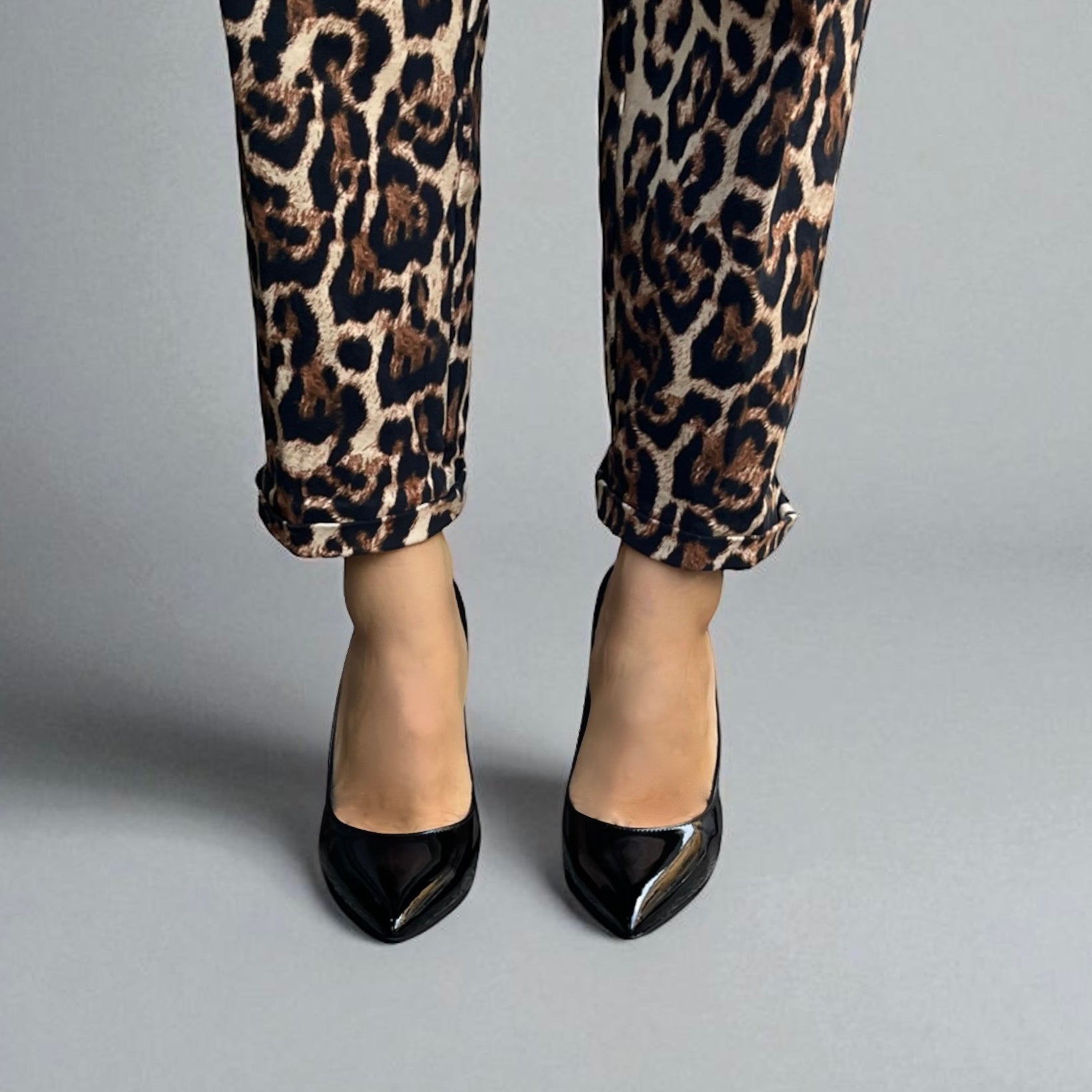 Décolleté in vernice nero tacco 10