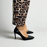 Décolleté in vernice nero tacco 10