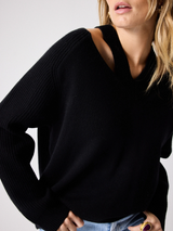 Black cashmere sweater