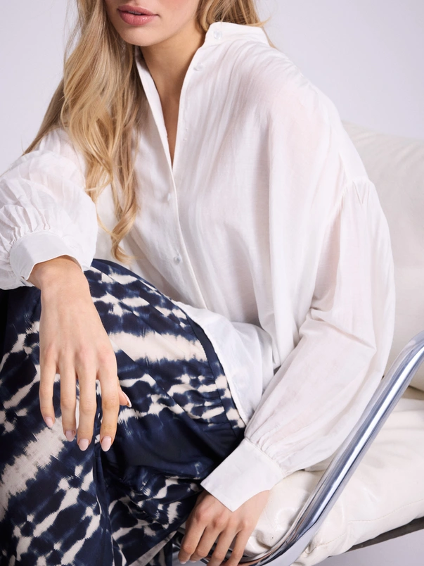 Stone blouse with embroidery