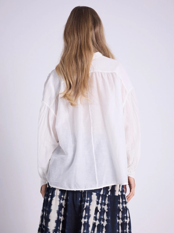 Stone blouse with embroidery