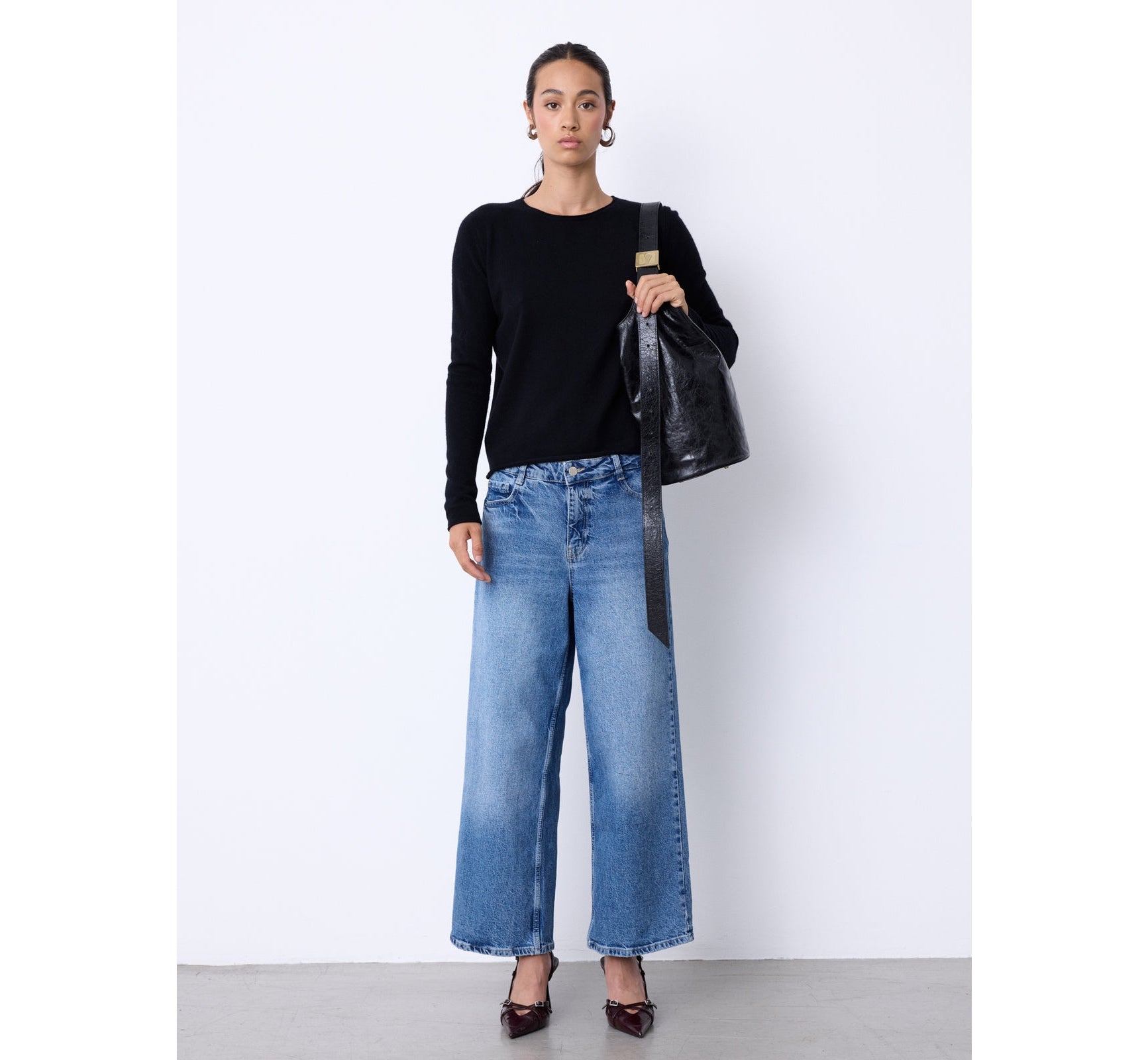 Girocollo in cashmere Ayala nero