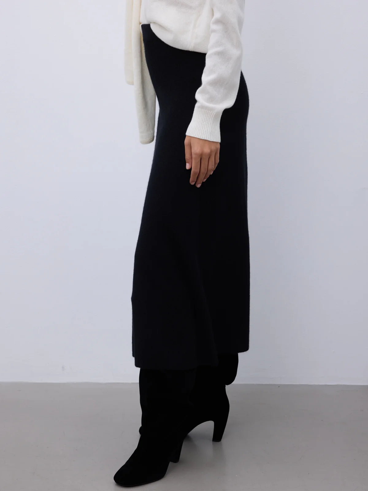 Juiper gonna in cashmere nero