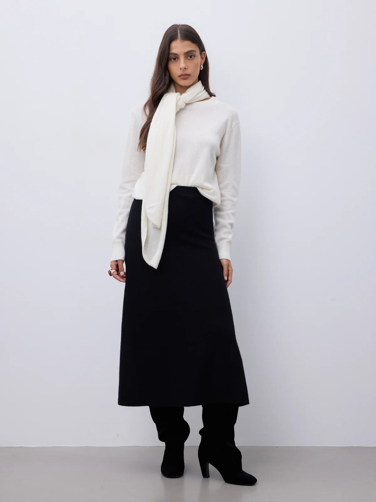 Juiper gonna in cashmere nero