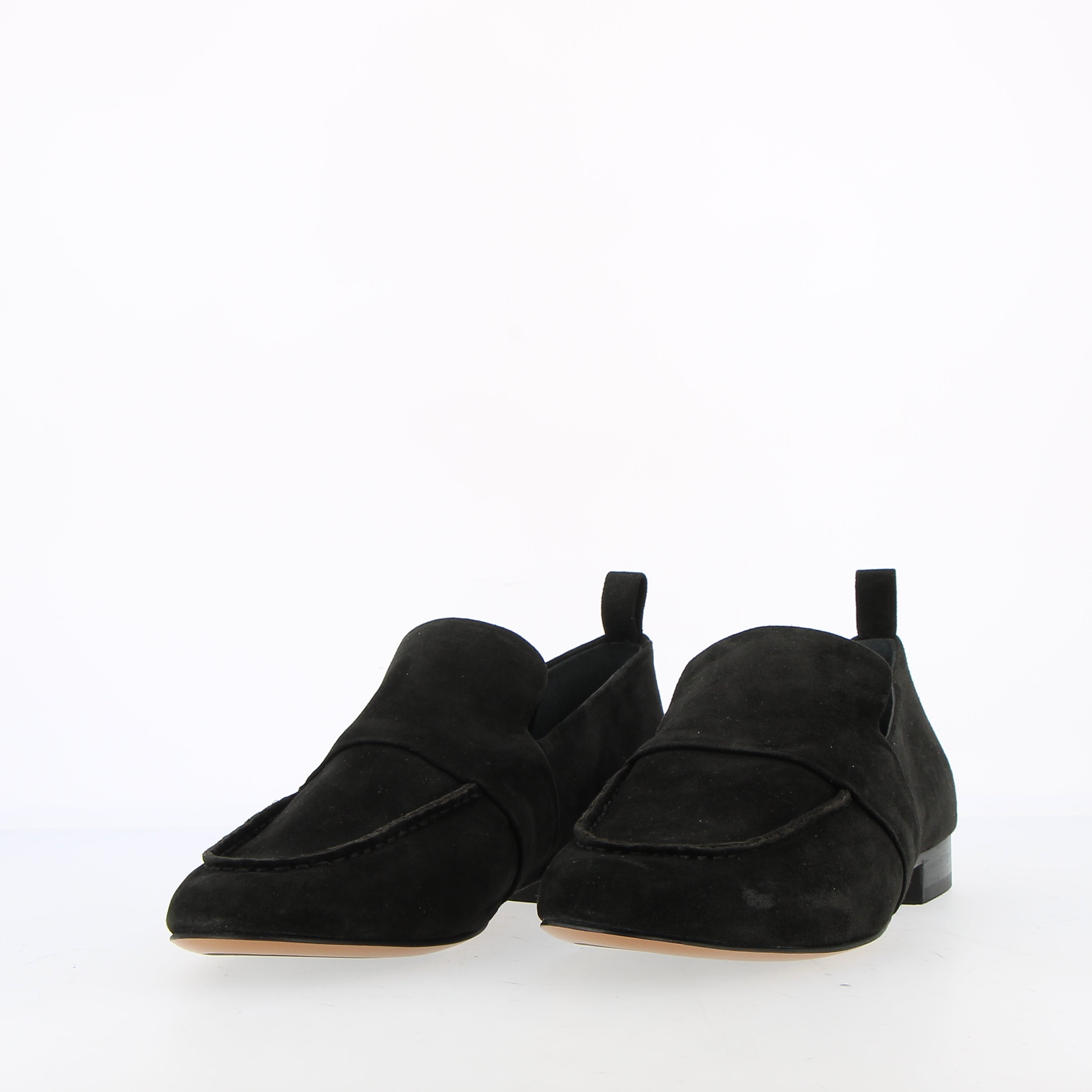 Soft black suede moccasin