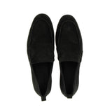 Soft black suede moccasin