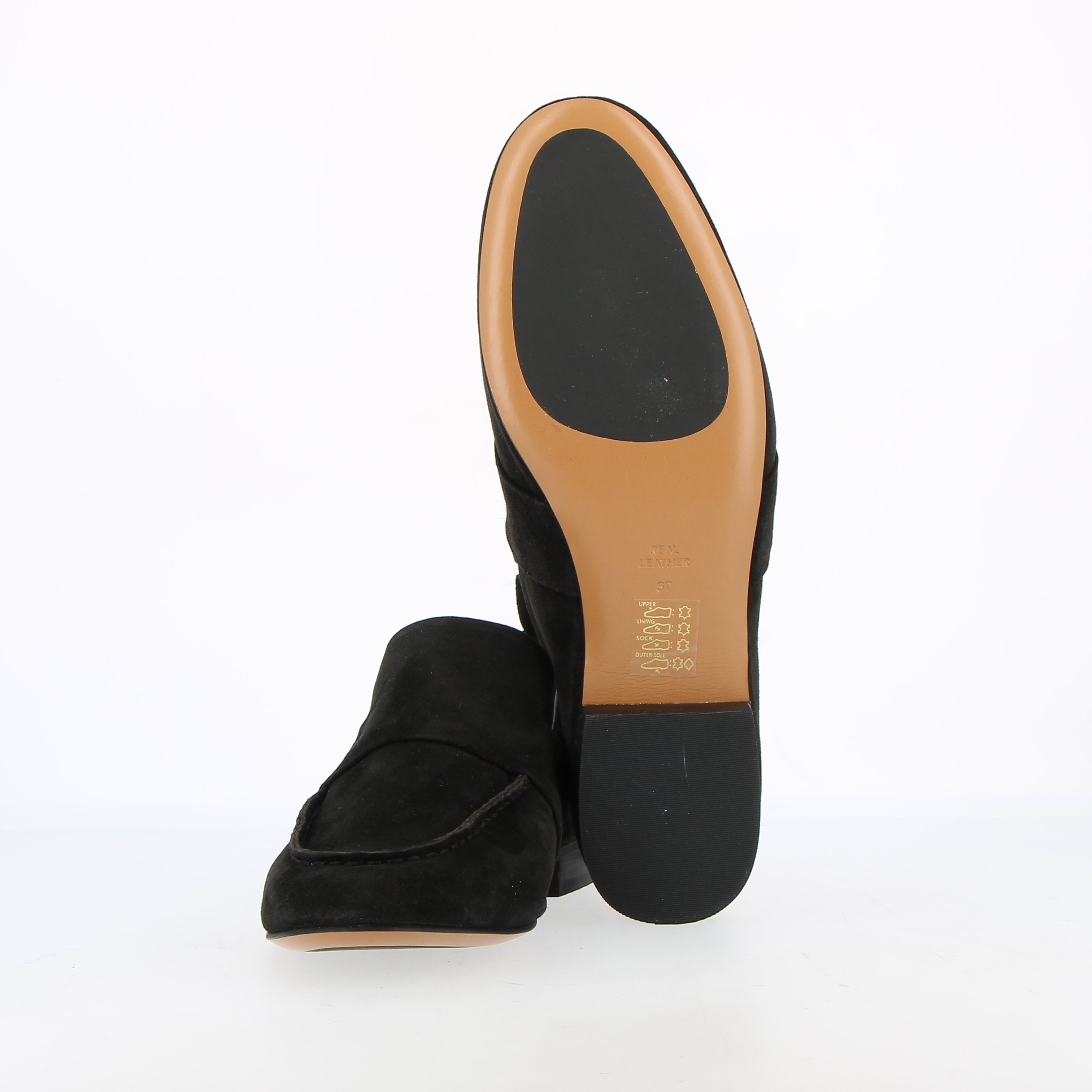 Soft black suede moccasin
