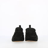 Soft black suede moccasin