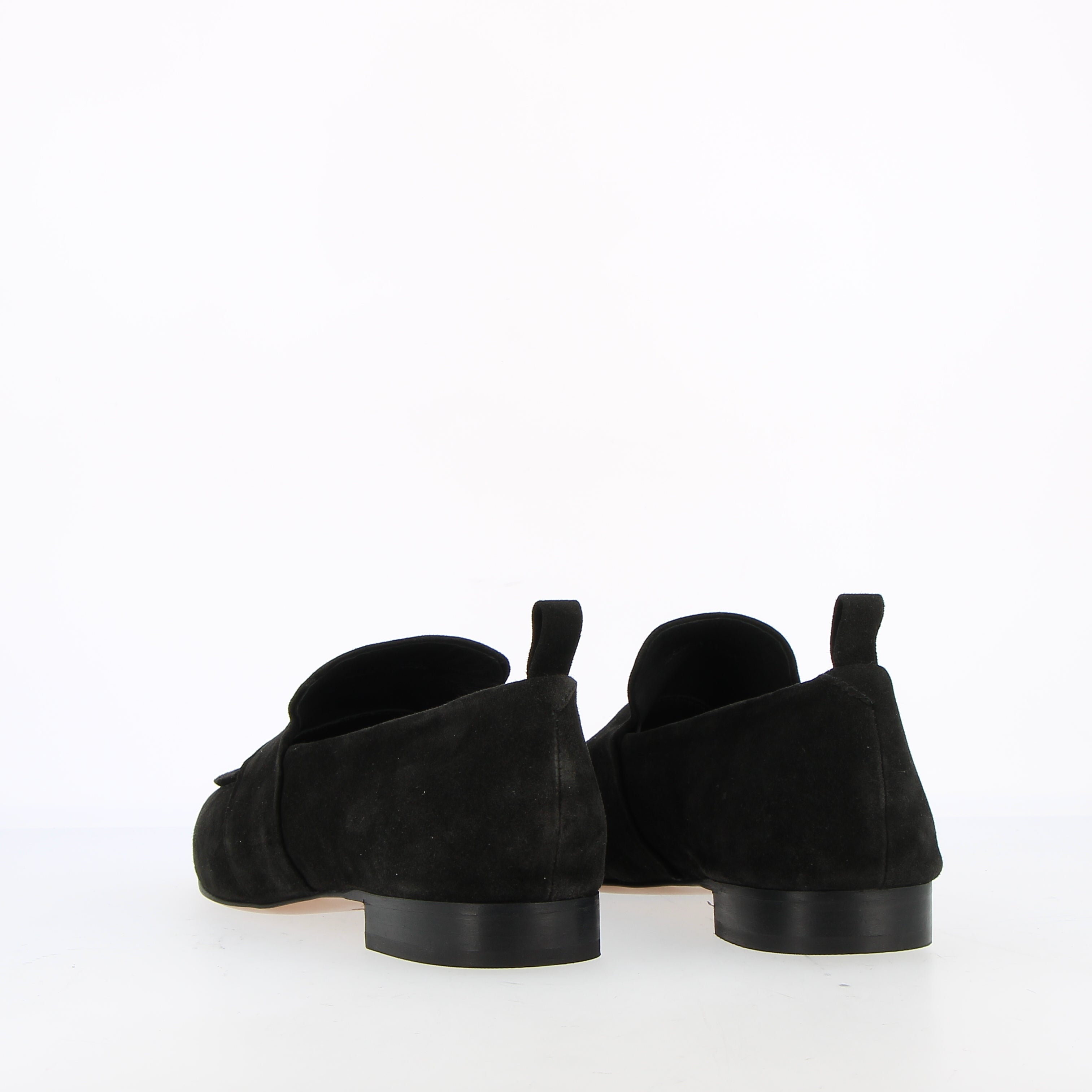 Soft black suede moccasin