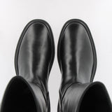 Stivale Chelsea alto in pelle nera