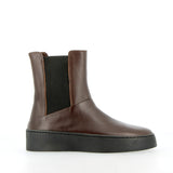 Stivaletto Chelsea basso in pelle cioccolato