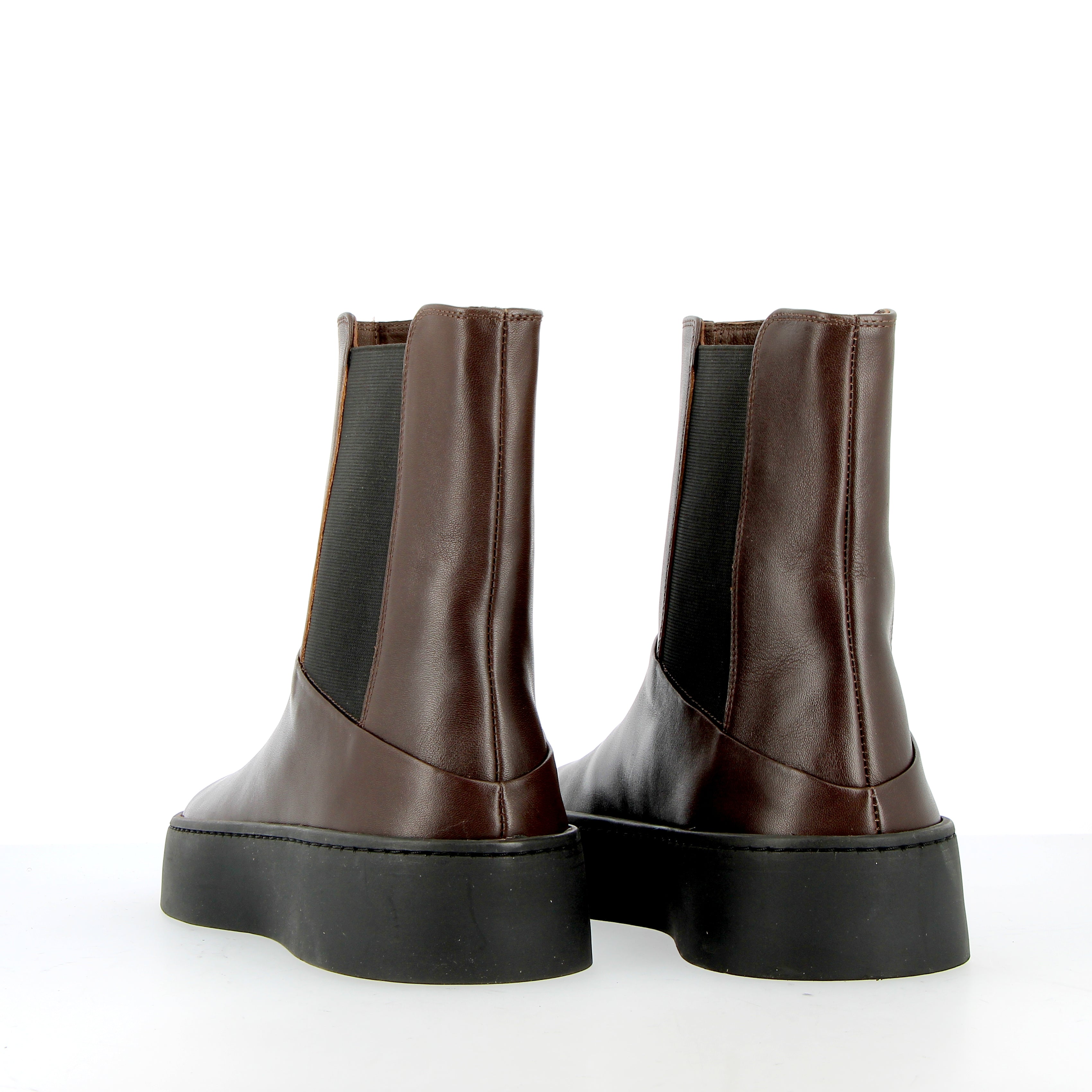 Stivaletto Chelsea basso in pelle cioccolato