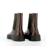 Stivaletto Chelsea basso in pelle cioccolato