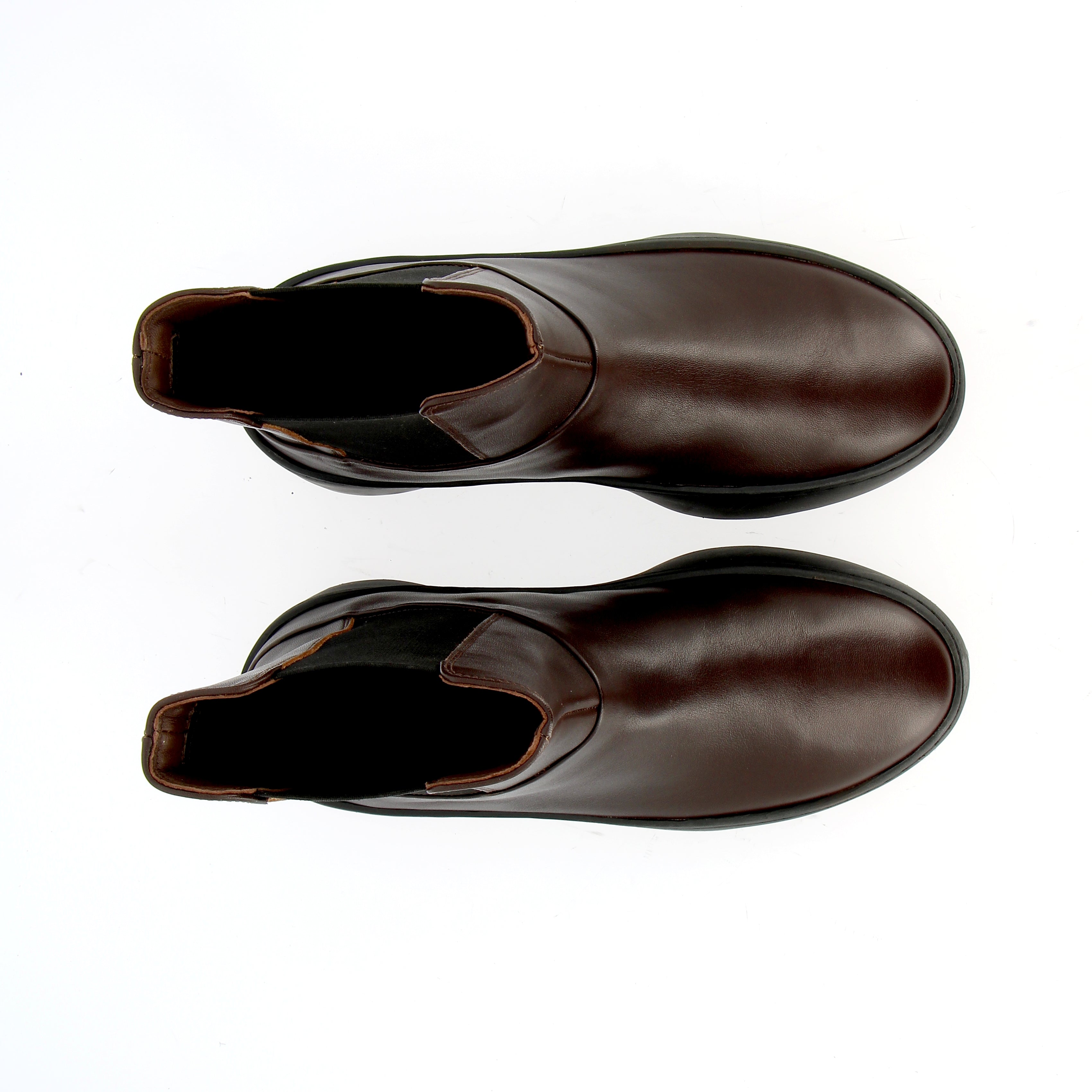 Stivaletto Chelsea basso in pelle cioccolato