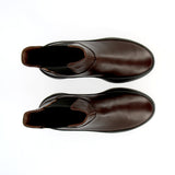 Stivaletto Chelsea basso in pelle cioccolato