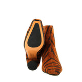 Stivaletto tigrato in camoscio tacco medio