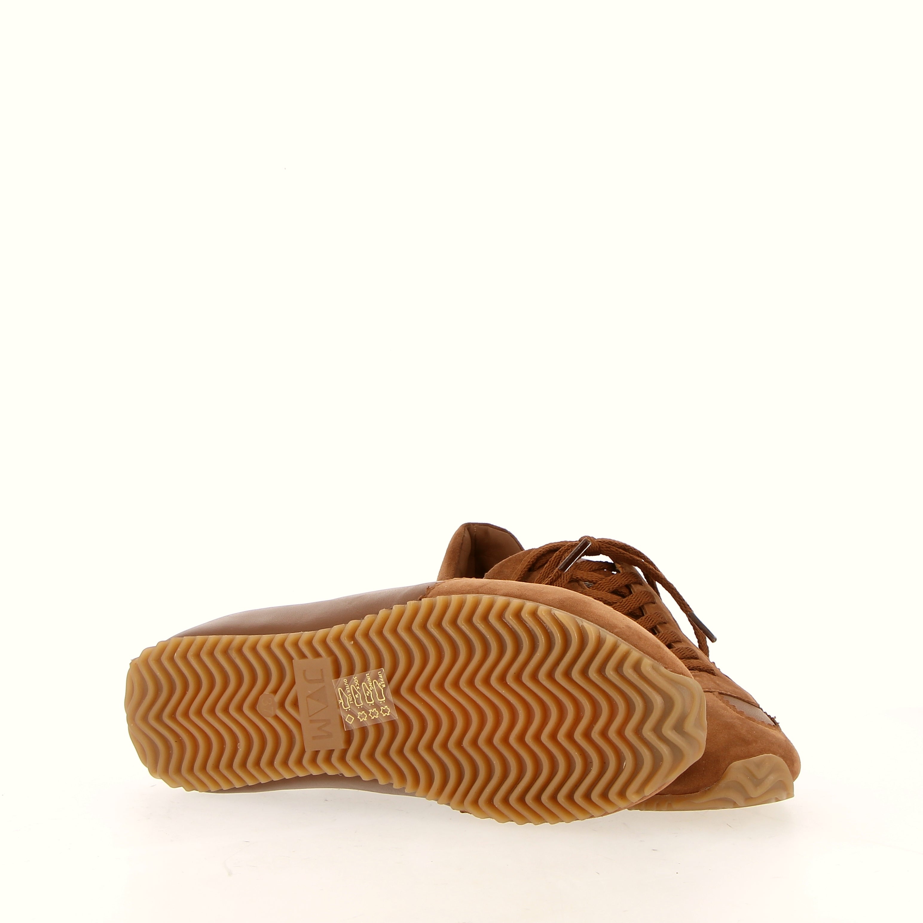 Sneaker bowler in pelle cuoio