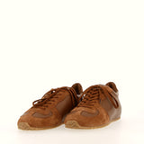 Sneaker bowler in pelle cuoio