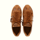 Sneaker bowler in pelle cuoio