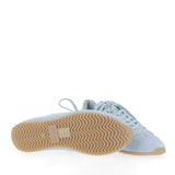 Sneaker bowler in pelle celeste