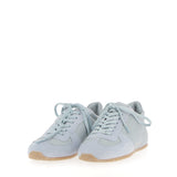 Sneaker bowler in pelle celeste