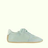 Sneaker bowler in pelle celeste