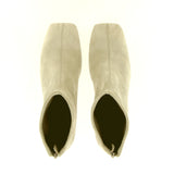 Stivaletto in camoscio ghiaccio tacco basso