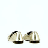 Soft silver leather moccasin