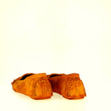Ochre leather moccasins