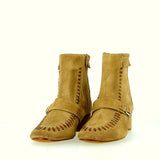 Stivaletto donna in camoscio beige ipersoffice
