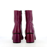 Ankle boot in soft purple leather in three shades