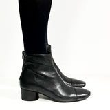 Stivaletto in morbida pelle nera