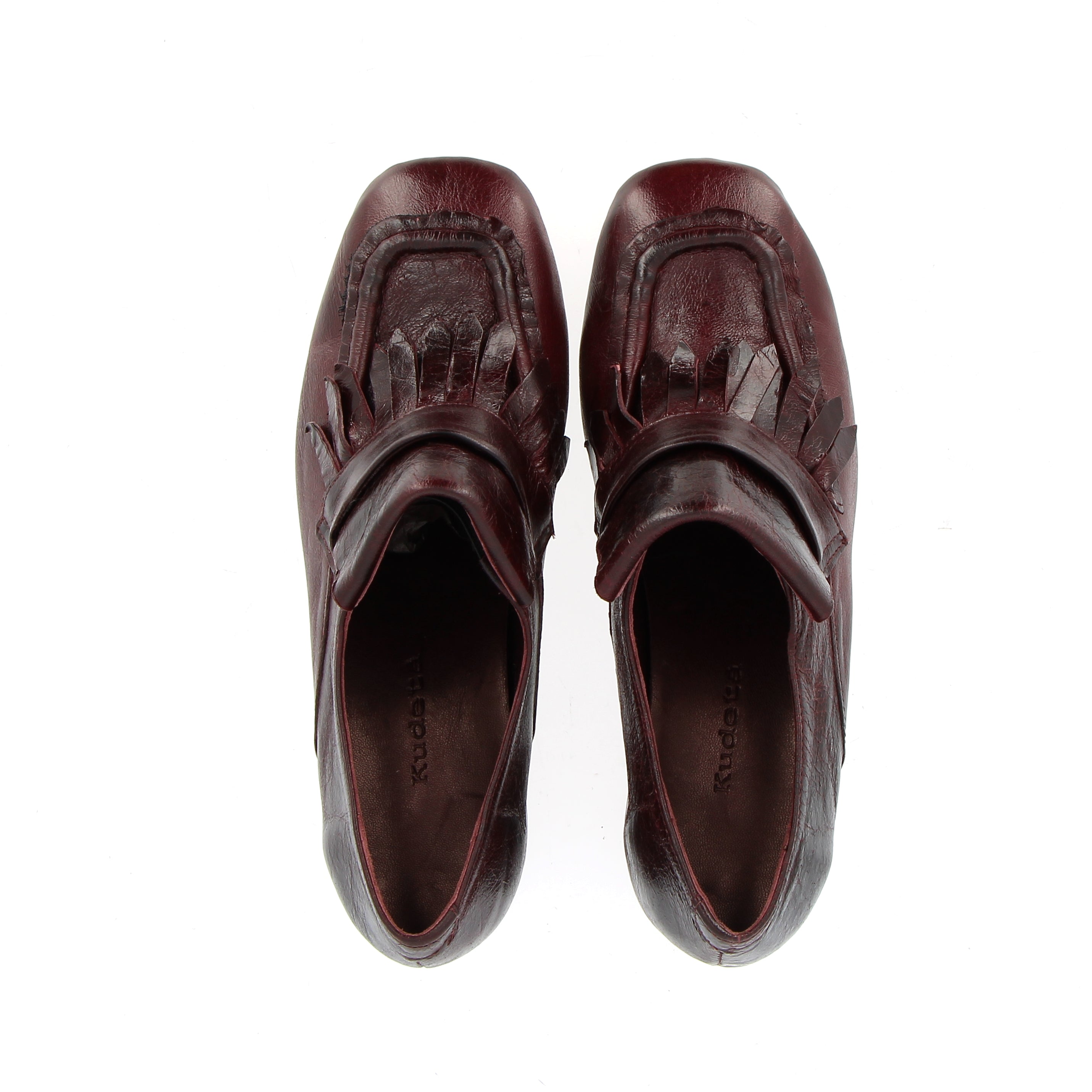 Mocassino in morbida pelle bordeaux