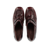 Mocassino in morbida pelle bordeaux