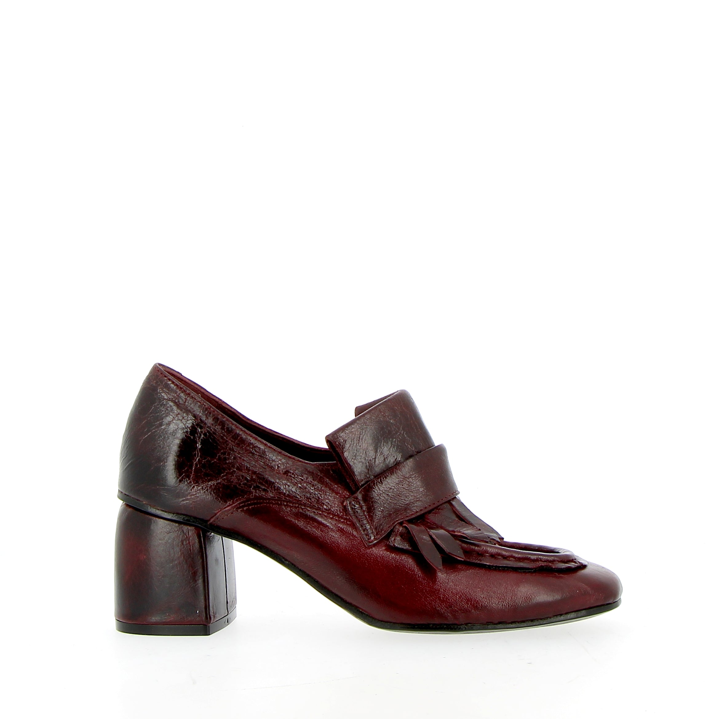 Mocassino in morbida pelle bordeaux