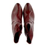 Stivaletto zippato in morbida nappa bordeaux