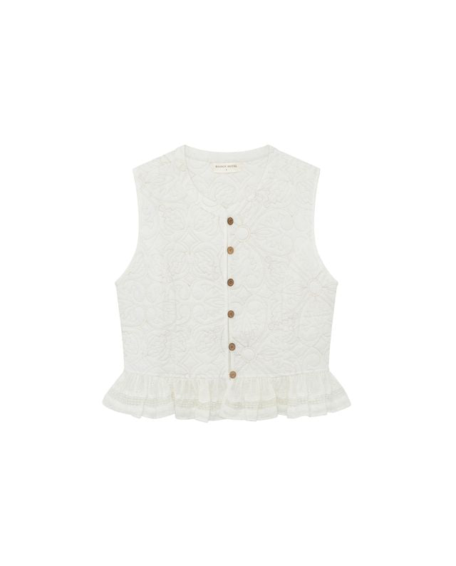 Sandro vest tesela ivory