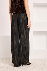 Pantaloni in lurex a righe