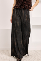 Pantaloni in lurex a righe