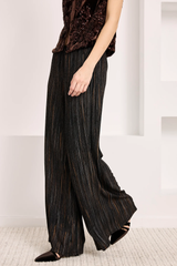 Pantaloni in lurex a righe