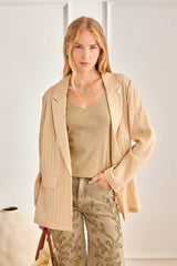 Blazer ricamo sangallo