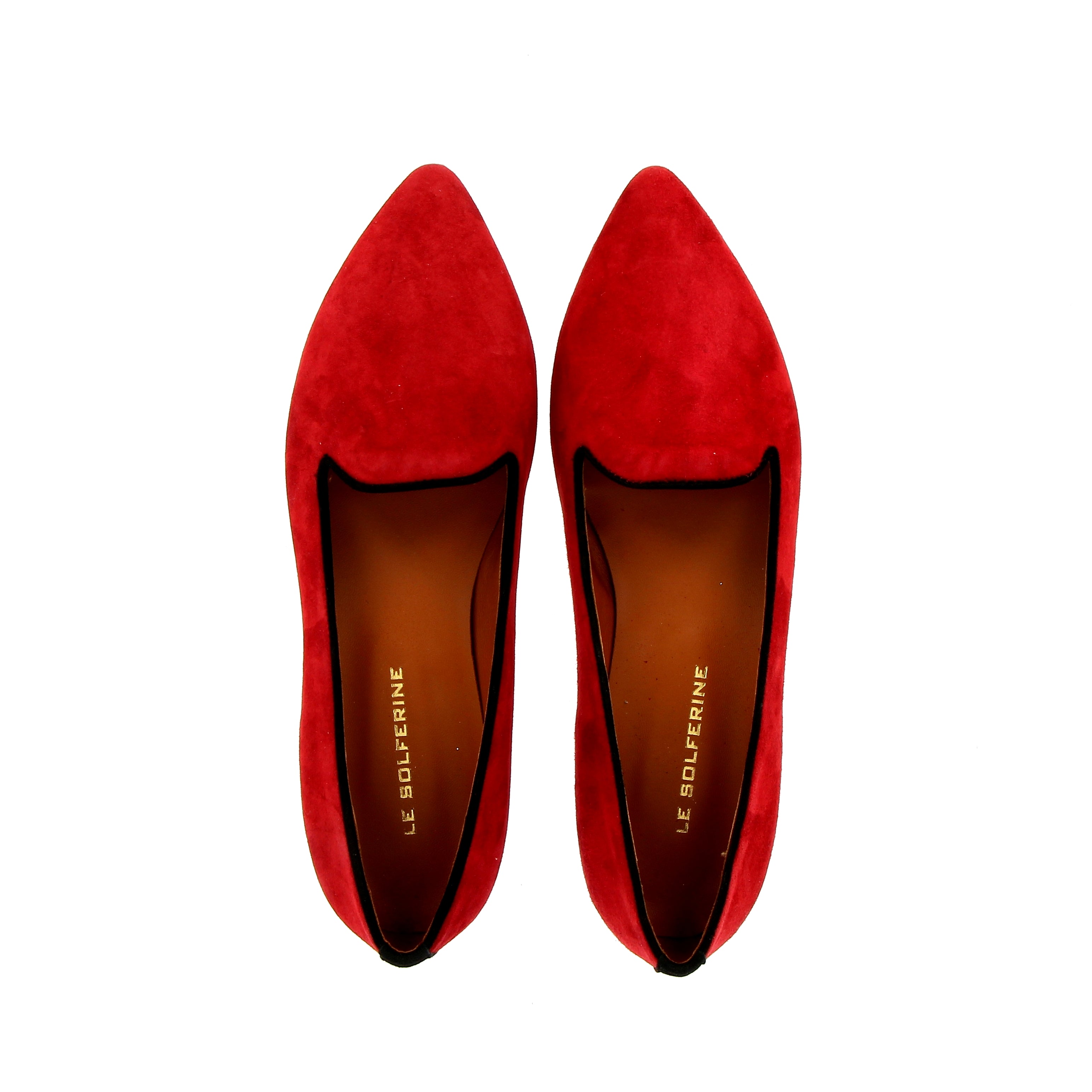Ballerina in camoscio bordeaux granata