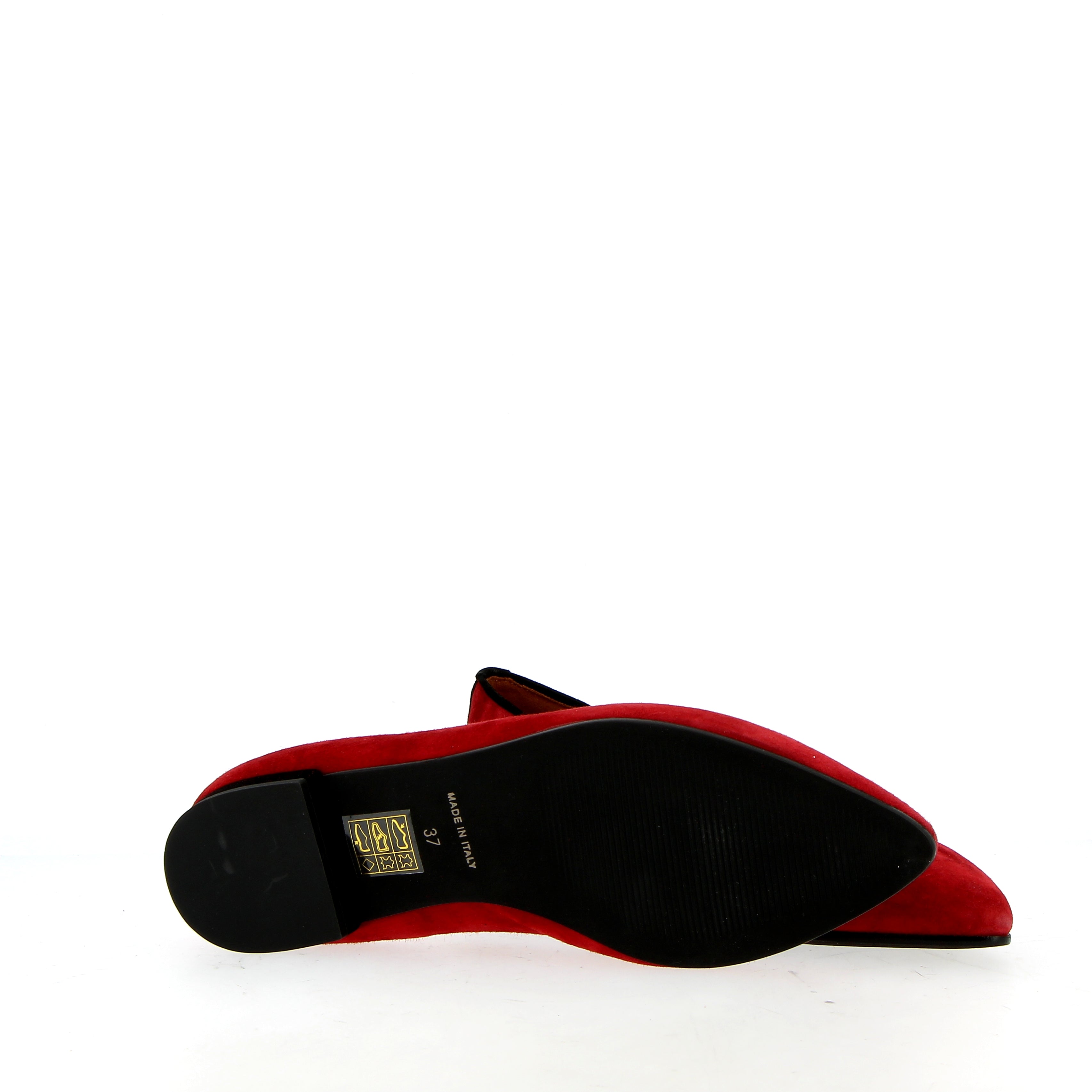 Ballerina in camoscio bordeaux granata