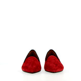 Ballerina in camoscio bordeaux granata