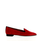 Ballerina in camoscio bordeaux granata