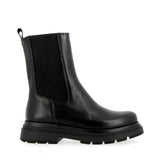 Black calfskin high Chelsea boot with zip