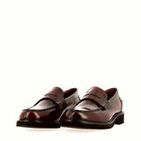 Brushed Bordeaux College Moccasin