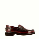 Brushed Bordeaux College Moccasin