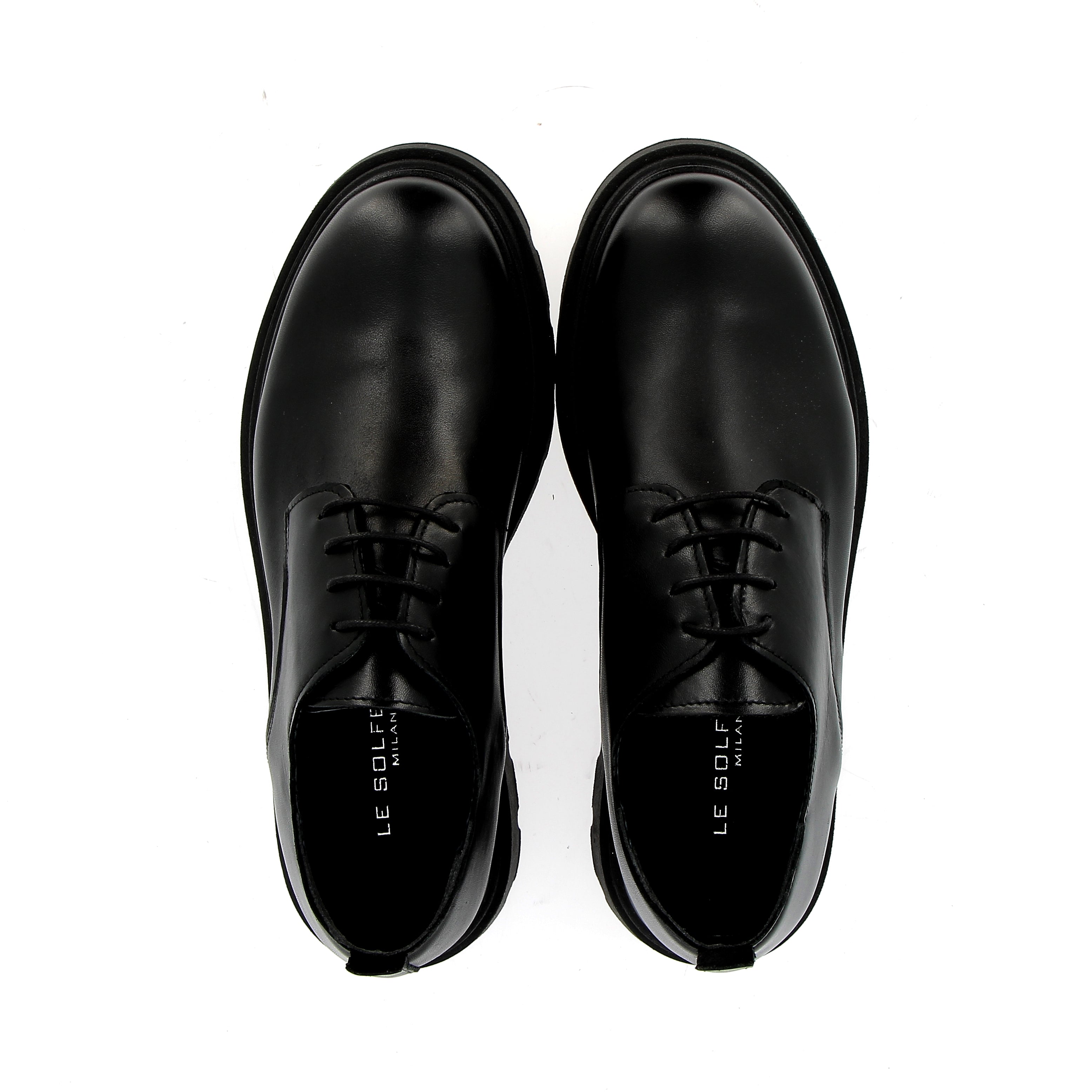 Black calfskin lace-up sailor shoe